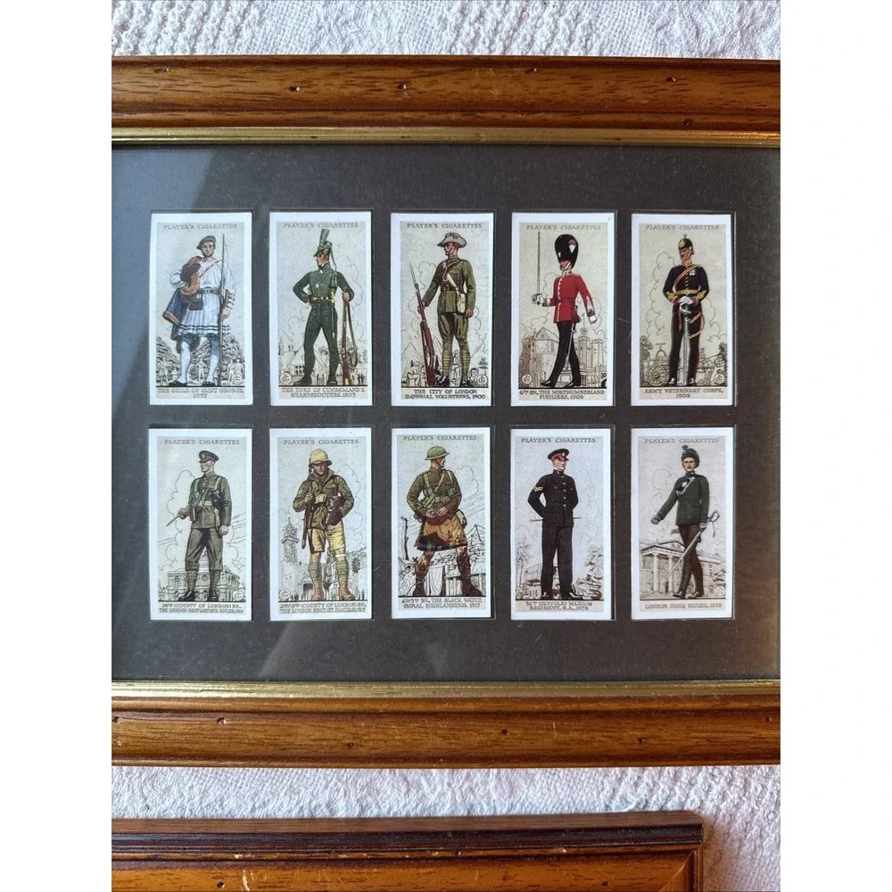 Players Cigarettes Cards Set 2 Mounted & Framed Uniforms of the Territorial Army